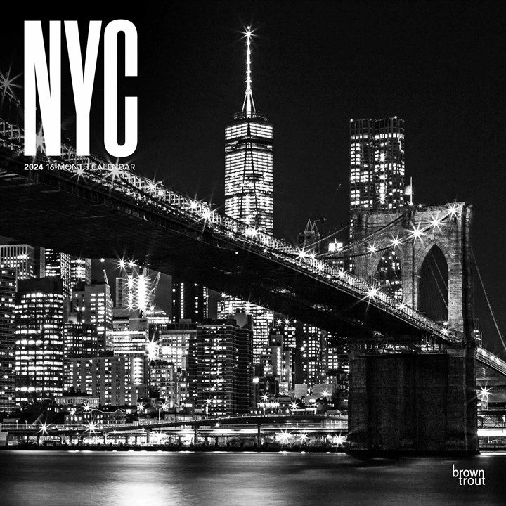 NYC In Black & White Calendar 2024