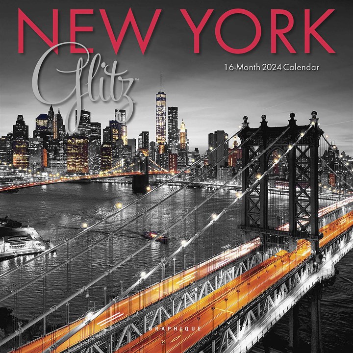 New York Glitz Mini Calendar 2024