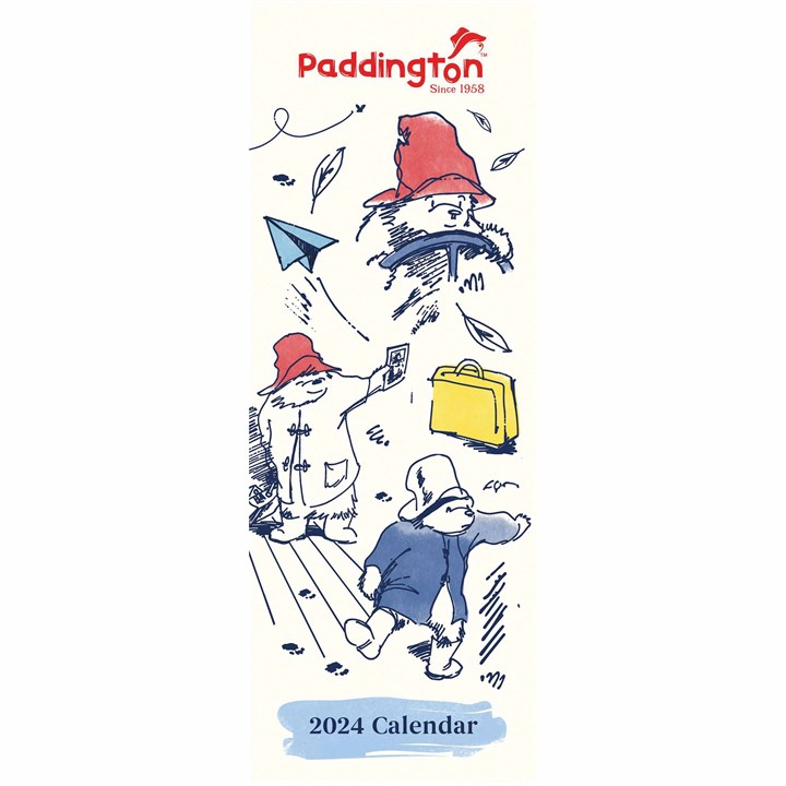 Paddington Bear, Classic Slim Calendar 2024