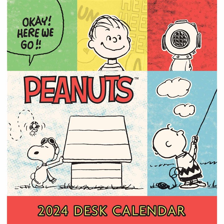 Peanuts Easel Desk Calendar 2024
