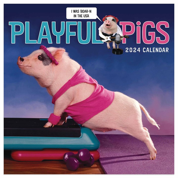 Playful Pigs Mini Calendar 2024