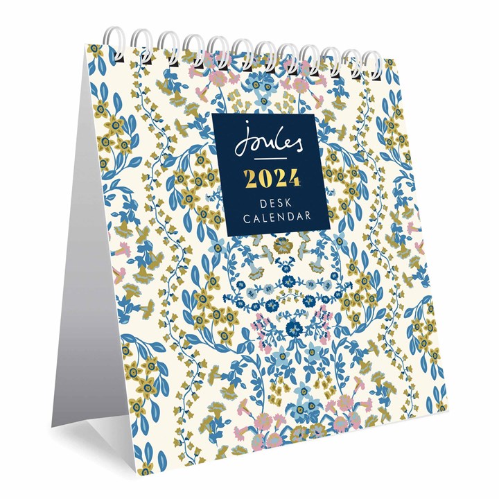 Joules, Floral Easel Desk Calendar 2024