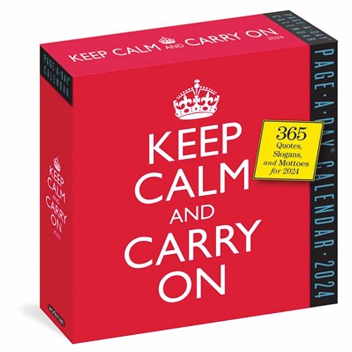 Keep Calm And Carry On Desk Calendar 2024