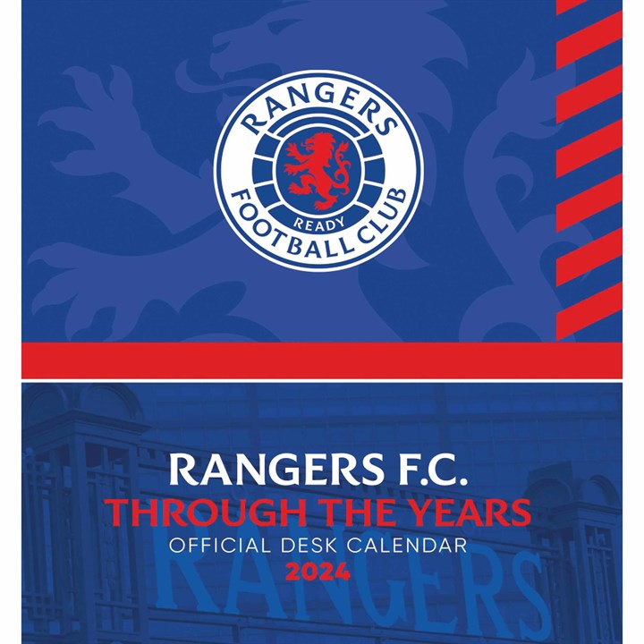 Rangers FC, Through The Years Easel Desk Calendar 2024