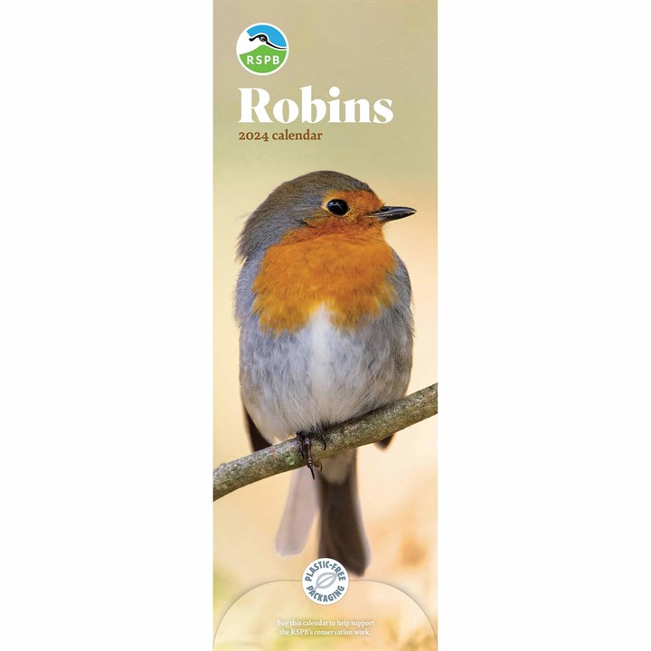 RSPB, Robins Slim Calendar 2024