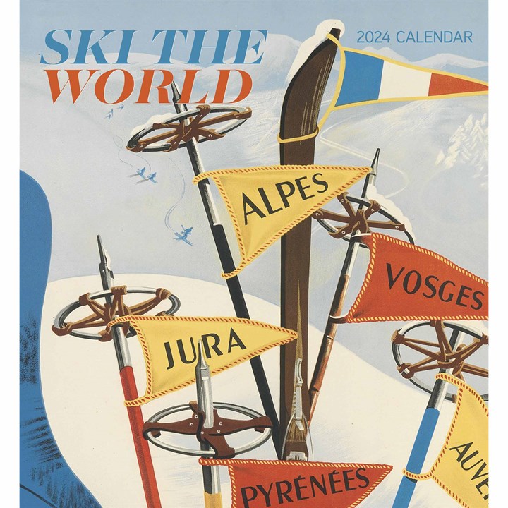 Ski The World, Vintage Posters Calendar 2024