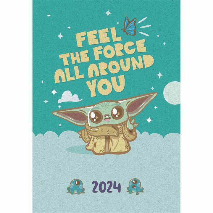 Disney Star Wars, The Mandalorian, Grogu Feel the Force A5 Diary 2024