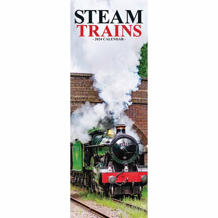 Steam Trains Slim Calendar 2024