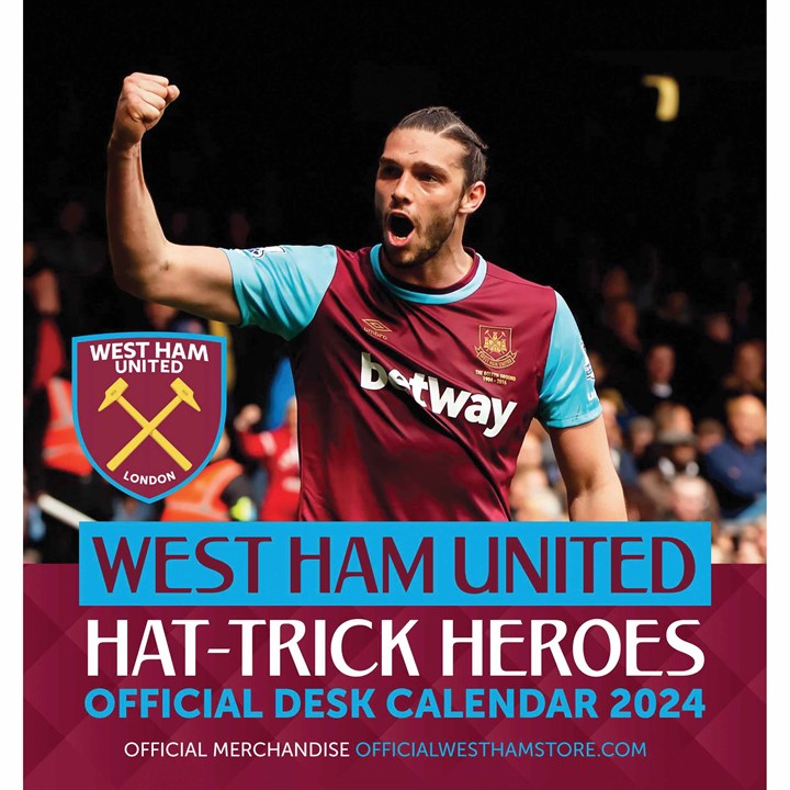 West Ham United FC, Hat-Trick Heroes Easel Desk Calendar 2024