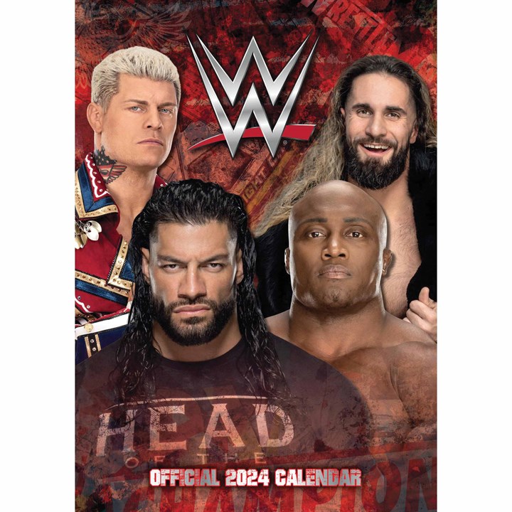 WWE, World Wrestling Men A3 Calendar 2024