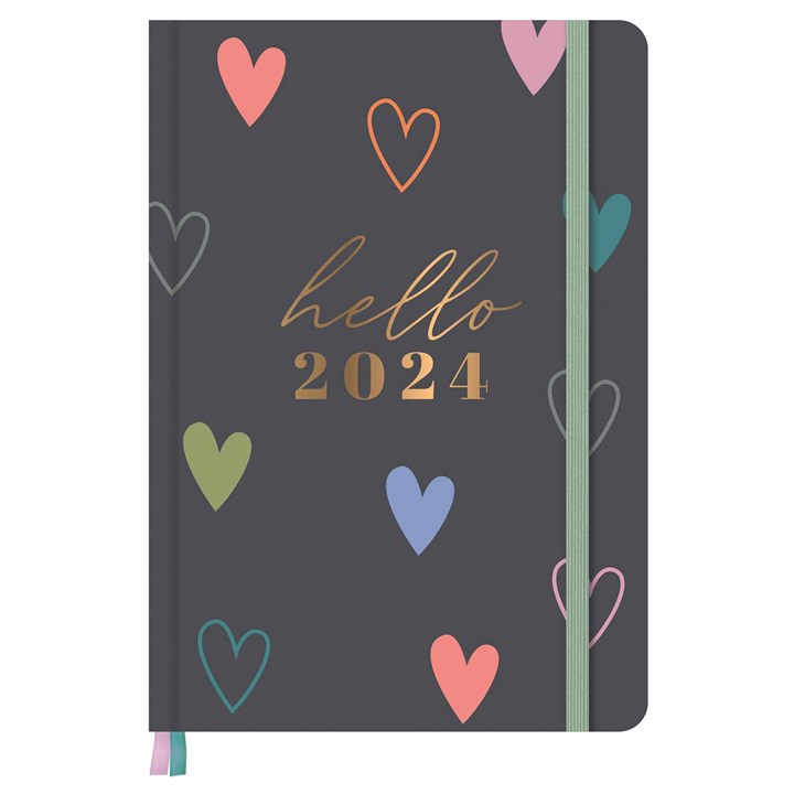 Hello 2024, Day To View A5 Diary