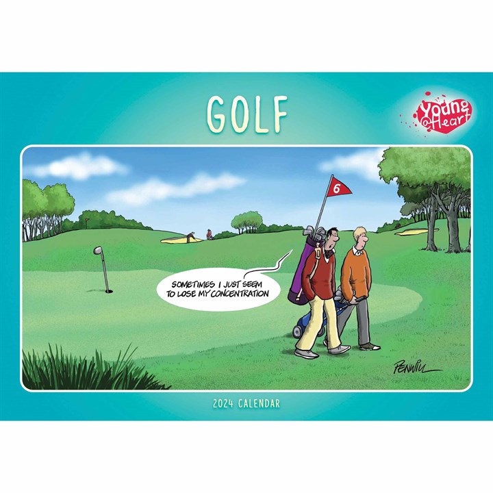 Young At Heart, Golf A4 Calendar 2024