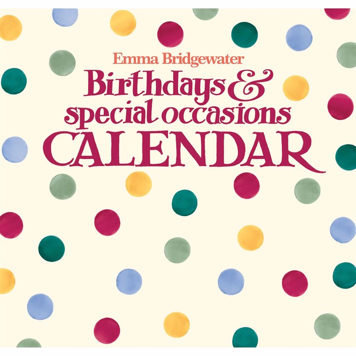Emma Bridgewater, Polka Dot Birthday Calendar