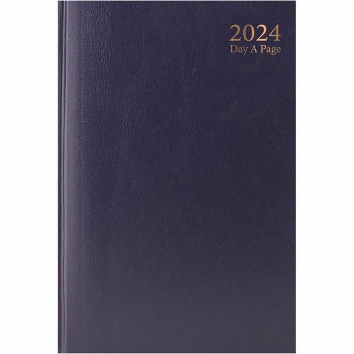 Dark Blue Hardback Day To View A4 Diary 2024