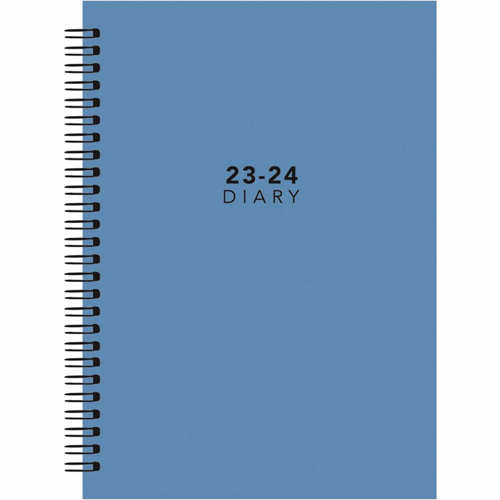 Blue, Week-To-View Academic A5 Diary 2023 - 2024