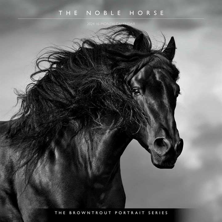 The Noble Horse, Black and White Calendar 2024