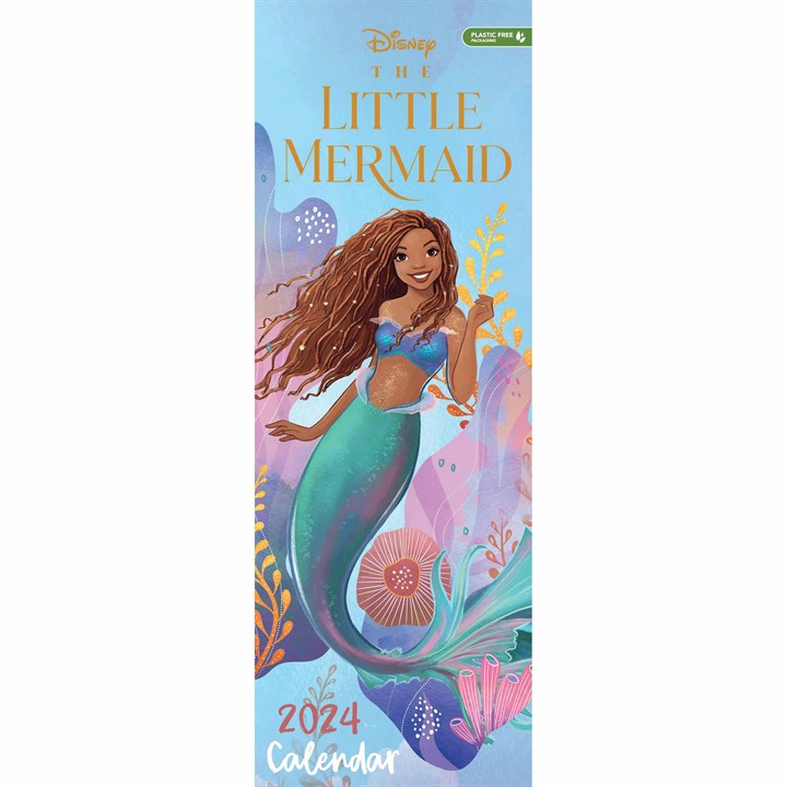 Disney, The Little Mermaid Slim Calendar 2024
