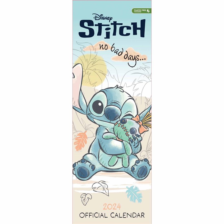 Disney, Stitch Slim Calendar 2024
