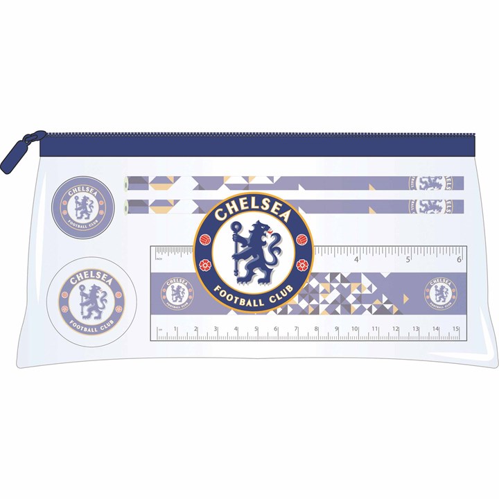 Chelsea FC Clear Pencil Case Stationery Set