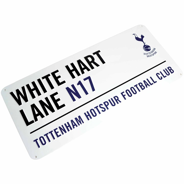 Tottenham Hotspur FC White Metal Street Sign