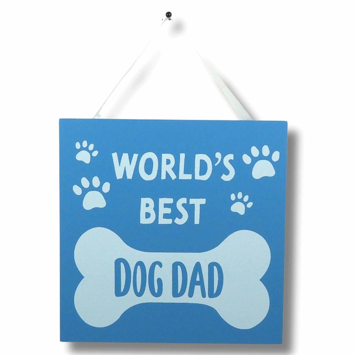 Worlds Best Dog Dad - Hanging Plaque