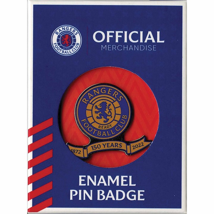Rangers FC, 150 Years Club Crest Enamel Pin Badge