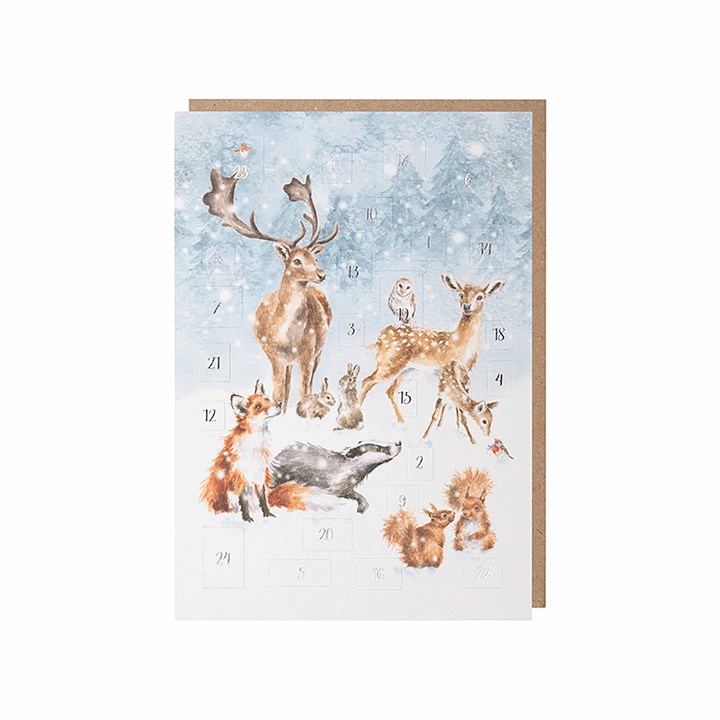 Wrendale Designs, Winter Wonderland Woodland Animal Advent Card