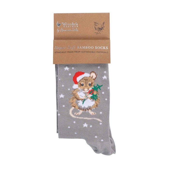 Wrendale Designs, Christmouse Mouse Socks - Size 4 - 8
