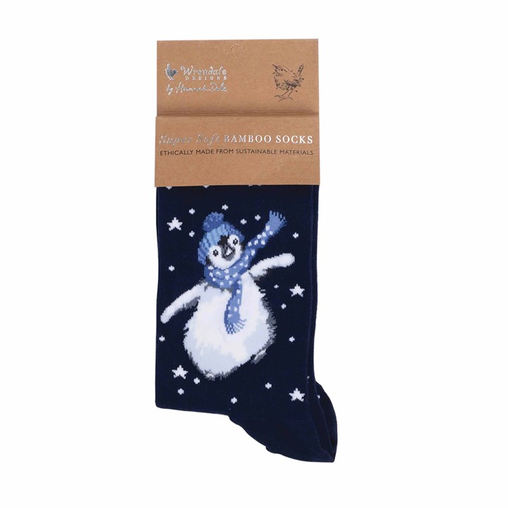 Wrendale Designs, Winter Wonderland Penguin Socks - Size 4 - 8