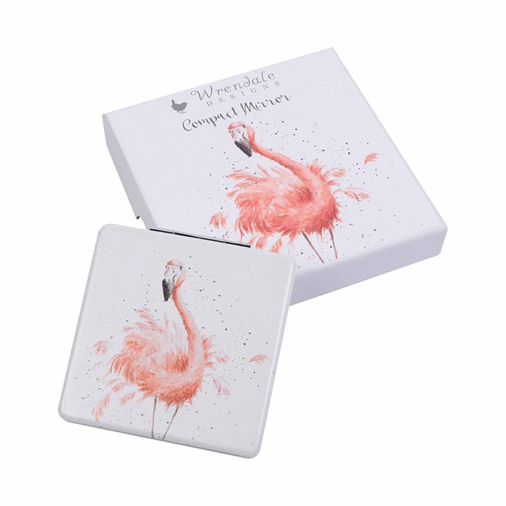 Wrendale Designs, Pretty in Pink Flamingo Compact Mirror