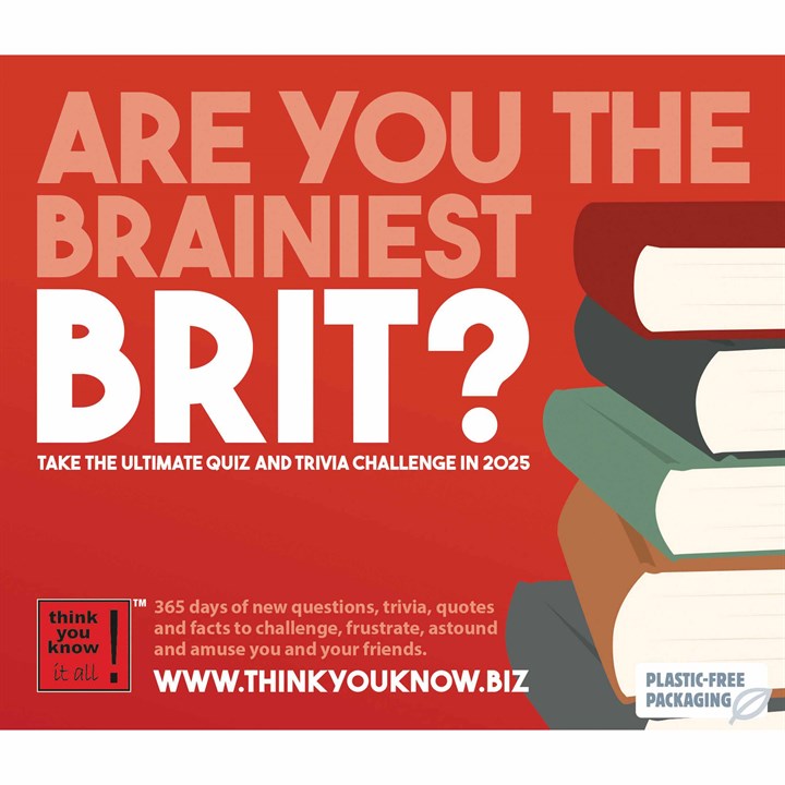 Are You The Brainiest Brit? Desk Calendar 2025