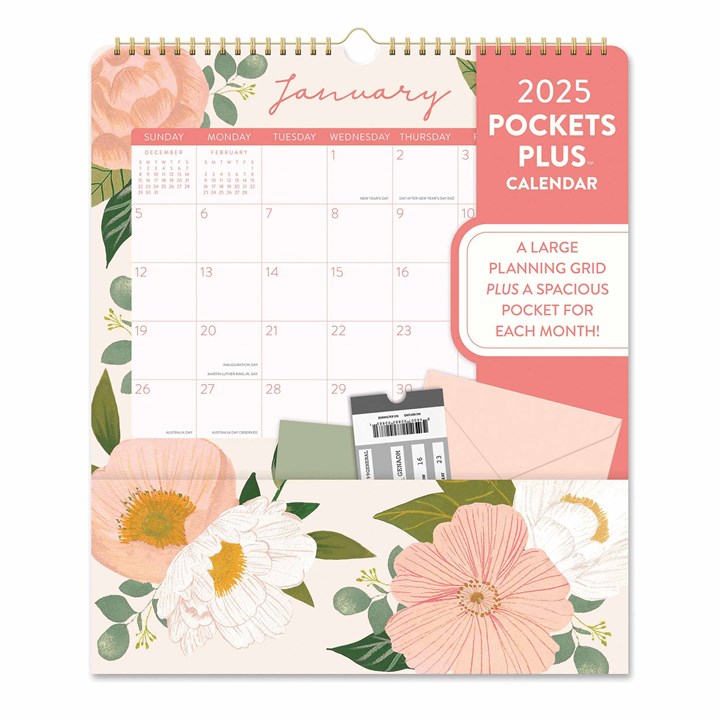 Bella Flora Deluxe Pocket Calendar 2025