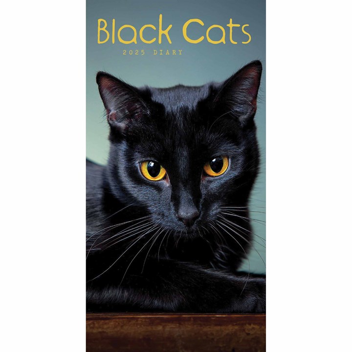 Black Cats Slim Diary 2025
