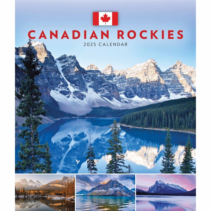 Canadian Rockies Easel Desk Calendar 2025