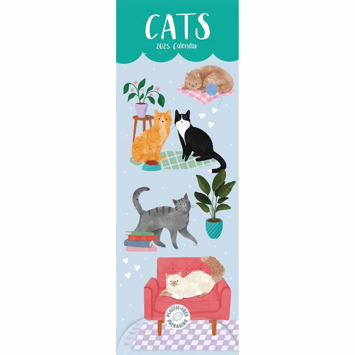 Anne Mortimer, Cats Slim Calendar 2025