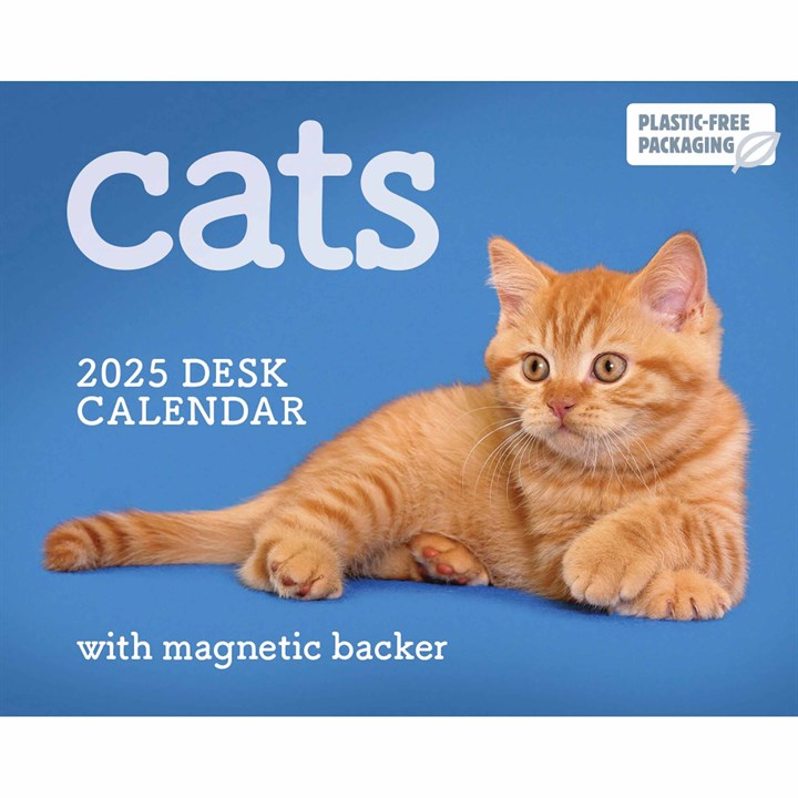 Cats Mini Desk Calendar 2025