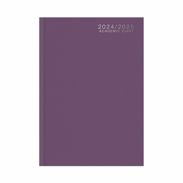 Purple Classic Academic Day To View A4 Diary 2024 - 2025