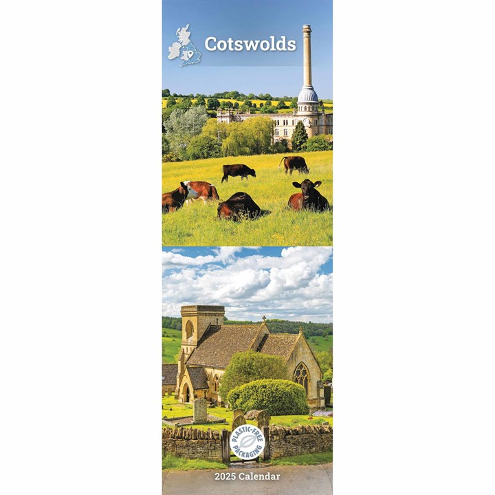 Cotswolds Slim Calendar 2025