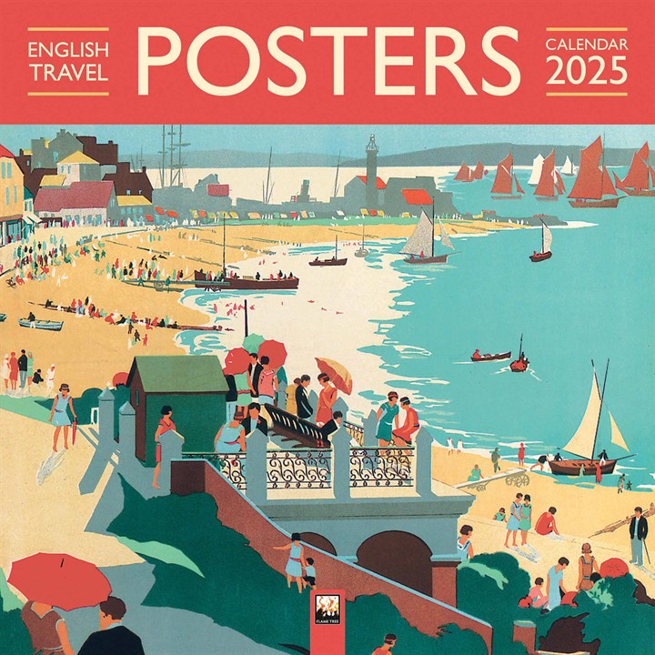 English Travel Posters Calendar 2025