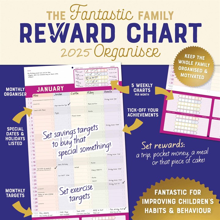 Family Reward Chart Organiser 2025