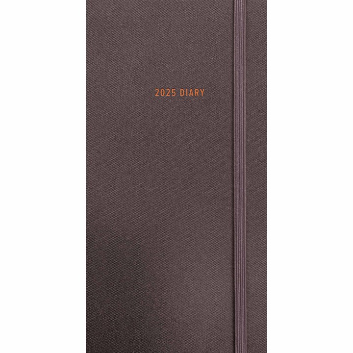 Charcoal Soft Touch Slim Diary 2025