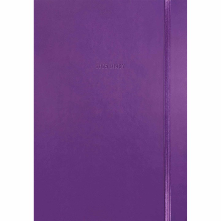 Purple Soft Touch A5 Diary 2025