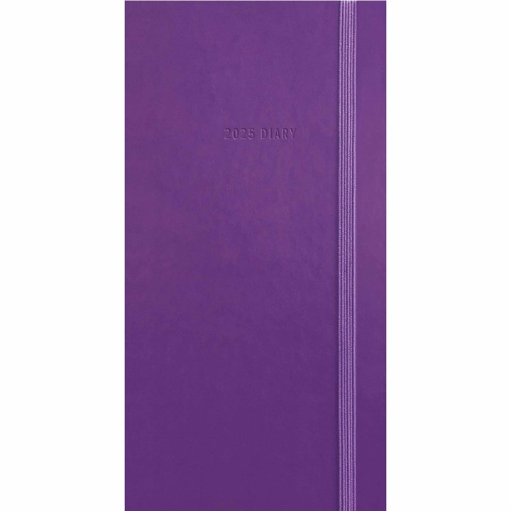 Purple Soft Touch Slim Diary 2025