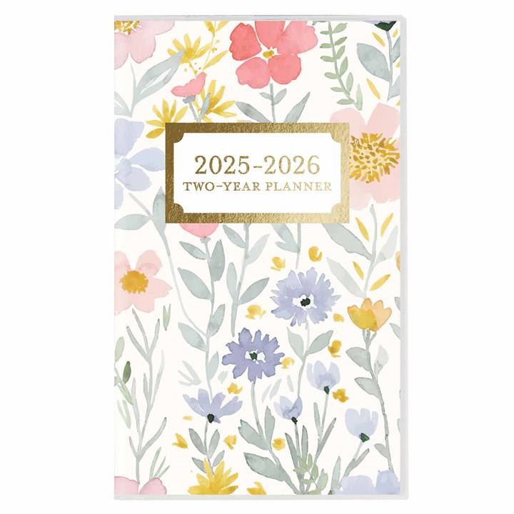 Happy Floral Slim Diary 2025 - 2026