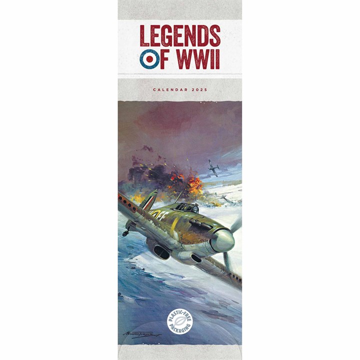 Legends Of WWII Slim Calendar 2025