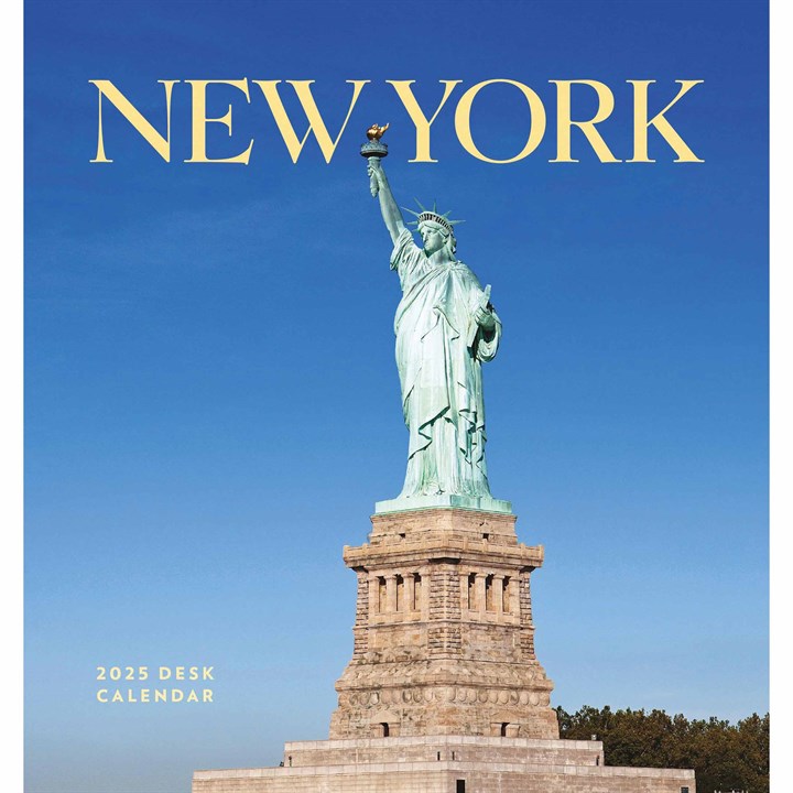 New York Easel Desk Calendar 2025