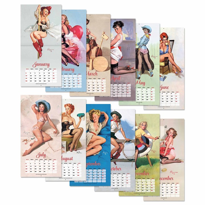 Elvgren, Pin-Up Girls Calendar 2025