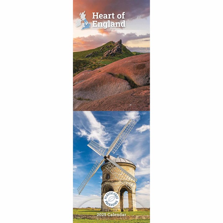 Heart Of England Slim Calendar 2025