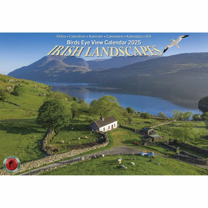 Irish Landscapes, Birds Eye View A4 Calendar 2025
