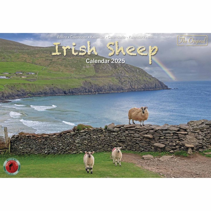Irish Sheep A4 Calendar 2025